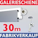 Galerieschiene 30m, Komplettset mit Z...