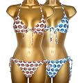 Ladies Spotty Halter Bikini Sizes 6 - 16 Red or Blue