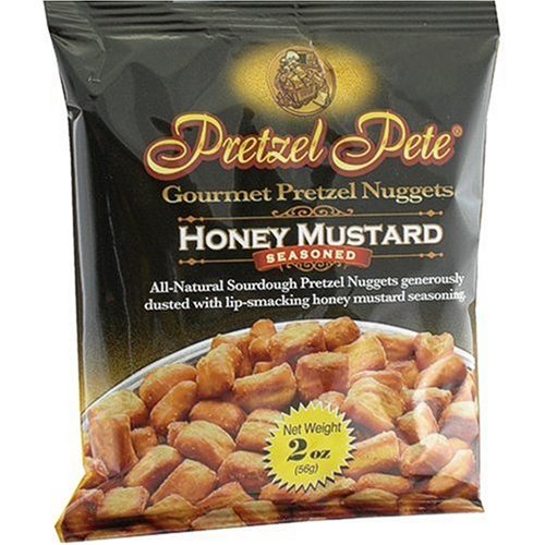 Pretzel Pete Gourmet Pretzel Nuggets, Honey Mustard, 2-Ounce Bags (Pack of 36) by Pretzel Pete