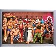 Poster encadr�(e): Street Fighter - Acteurs, Jeu Vid�o (91 x 61cm)