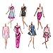 Buytra 7-Pack Barbie Doll Clothes Handmade Wedding Dress Party Gown Clothes Outfits for Girl's Birthday Gift