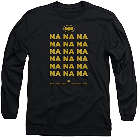 Batman Classic Tv Na Na Na Mens Long Sleeve Shirt Black MD