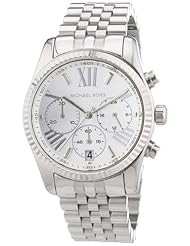 Michael Kors MK5555 lexington silver-tone dial stainless steel bracelet women watch NEW