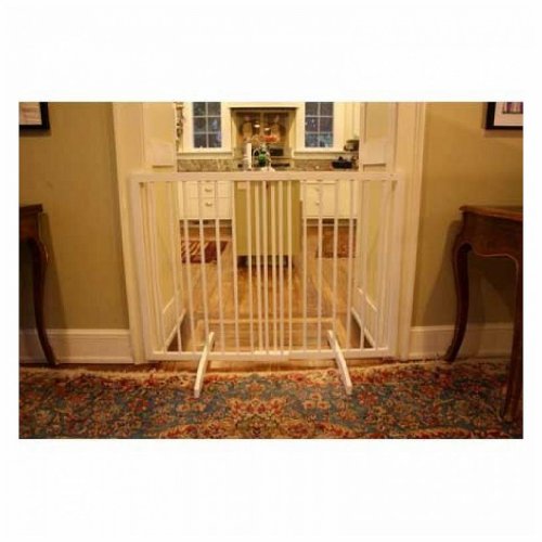 Extra Tall Freestanding Pet Gate White 27.5 51 x 36 Find Discount