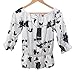 Moxeay® Sexy Printed off-shoulder Floral Crop Top Blouse (X-Large)