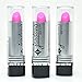 3 x JORDANA LS-043 PINK LUSTER BUBBLE GUM CREAM HOT LIPSTICK MADE IN USA + FREE EARRING