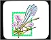 Mouse Pad with insect, flying, bug, dragonfly, flower, wings