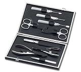 Henckels Twinox Manicure Set Great- 9 Pieces- Nail Scissors- Cutilcle Scissors- Tweezers- Cuticle Nippers- Nn- F- 3Xi Black