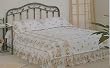 Full Size Verde Green Leaf Finish Metal Bed Headboard