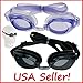 JM 2 Pairs of Non-Fog Swim Goggles Soft Eye Cups Kids Adult