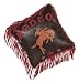 American West Rodeo Leather Fringed Decorative Pillow