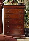 Cherry Finish Five Drawer Bedroom Chest