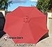 Formosa Covers 9ft Umbrella Replacement Canopy 8 Ribs in Brick Red (Canopy Only)