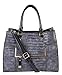 Rimen & Co. Animal Print Tote Womens Purse Handbag Accented Front Metal Zipper Top Handles with Removable Strap GM-2491 BM-2572
