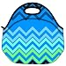 Snoogg Blue Shades Pattern 2574 Travel Outdoor Carry Lunch Bag Picnic Tote Box Container Zip Out Removable Carry Lunchbox Handle Tote Lunch Bag Food Bag For School Work Office RS.499.00
