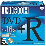 RICOH D16RD-G5SC 16倍速 DVD+Rメディア 5枚パック データ用の画像