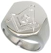 Surgical Steel 13/16 (21 mm) Masonic Signet Ring