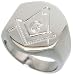Jewelry : Surgical Steel 13/16" (21 mm) Masonic Signet Ring