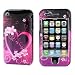 Premium - Apple iPhone 3G/3GS Purple Love Cover - Faceplate - Case - Snap On - Perfect Fit Guaranteed