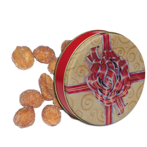 1 and 1 2 lb Honey Roasted Peanuts Tin - Red Bow by Catoctin Kettle Korn