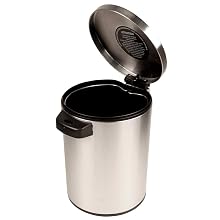 NST Nine Stars DZT-5-1S Infrared Touchless Automatic Motion Sensor Lid Open Trash Can, 1.3-Gallon