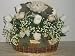 White Rose and Gardenia Silk Flower Basket