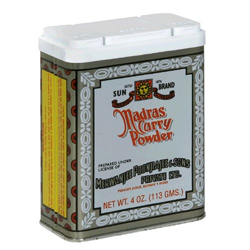 Sun Brand Madras Curry Powder, 4 Ounce Tins (Pack of 12)