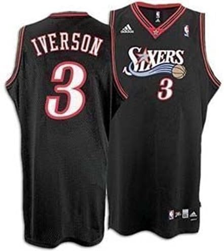 Allen Iverson Black Swingman Size Medium by Swingman