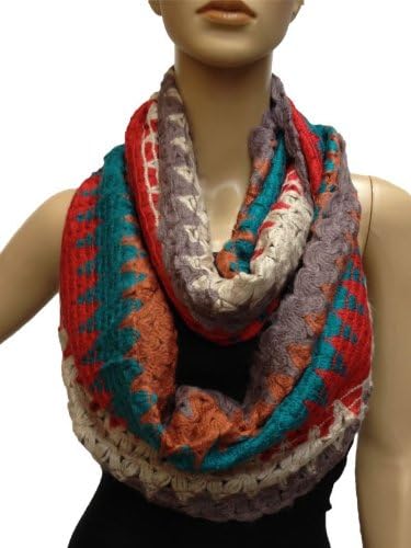 New Multicolour Warm Infinity Circle Loop Scarf- make great Christmas Gift!