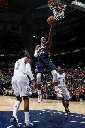 Washington Wizards v Atlanta Hawks: Josh Smith Photographic Poster Print by Scott Cunningham, 28x42