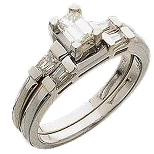 Platinum Engagement Ring Set (Center stone is not included)