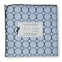 SwaddleDesigns Ultimate Receiving Blanket  - Pastel Blue with Brown Mod Circles