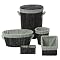 Natural Wicker 5-pc. Laundry Basket Set with Stripe Liners - Green