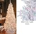 7.5' White Slim Siberian Fir Pre-Lit Artificial Christmas Tree - Multi Lights