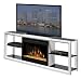 White with Glass Ember Bed Dimplex Novara TV Stand with Electric Fireplace in Multiple Finishes