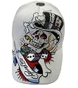 Original Don Ed Hardy Cap weiß mit Strass