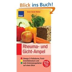 Rheuma- und Gicht-Ampel: Omega-3-Fetts�uren, Purin, Arachidons�ure und Anti-Entz�ndungsfaktor auf einen Blick; Sticker: Werte f�r �ber 2600 Lebensmittel