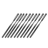 uxcell　比肩針ファイルセット　イエローのポーチ　プラスチック製のハンドル　10枚入り