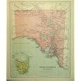 MAP SOUTH AUSTRALIA TASMANIA 1926 LAKE EYRE BASS STRAIT