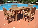 New 5 Pc Luxurious Grade-A Teak Dining Set - 48