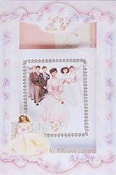 Quinceanera Guest Book Sets - White Color Pearl Hard Cover - Pages to Record a Dedication, Rememberance Pages for Guest Signatures - White Feather Pen - Individual Gift Box