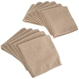 Bardwil Microfiber Barmop, Pack of 12 Dishcloths, Khaki by 