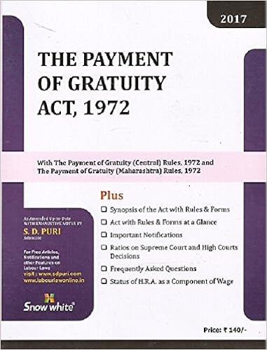  Bare Act on Payment of Gratuity Act 1972 