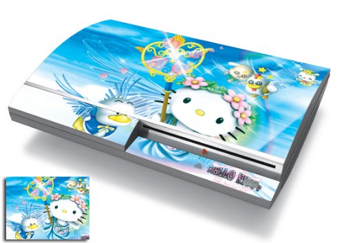 Bundle Monster Vinyl Skins Accessory For Sony Playstation PS3 Game Console - Cover Faceplate Protector Sticker Art Decal - Kitty Bundle Monster Vinyl Skins Accessory For Sony Playstation PS3 Game Console - Cover Faceplate Protector Sticker Art Decal - Kitty