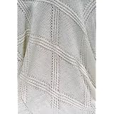 Pickles Diamond Knit Baby Blanket - Sugar