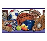 Sports Wall Border - Blue (5 yards)