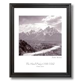 Ansel Adams Grand Teton B/W Photo Landscape #1 Wall Picture Black Framed Art Print