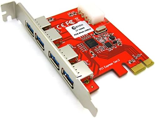 4 Port USB 3.0 USB3.0 HUB to PCI-E PCI Express Card Adapter Converter, Chipset Renesas D720201