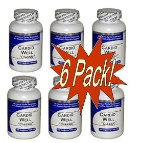 Click here to buy Cardio Well Classic (100 Capsules) Concentrated Herbal Blend - Dietary Supplement 6 Pack by Get Well Natural.
