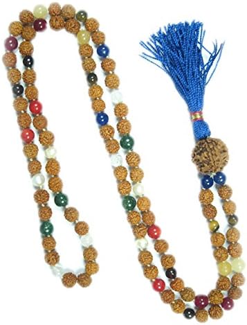 Yoga Mala Beads Meditation Japamala Rudraksha Navgraha Healing Malas - Remove Obstacles